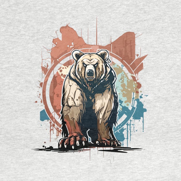 Graffiti Paint Grizzly Bear Creative by Cubebox